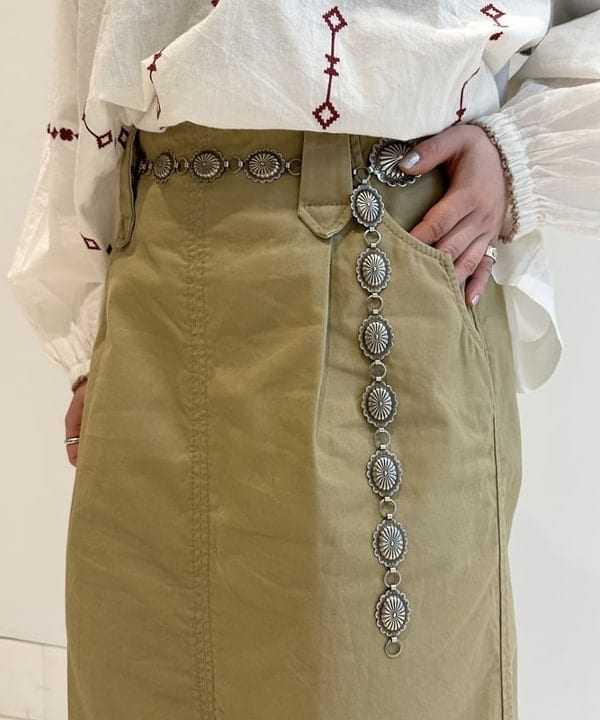 ナガオカ サキさんの「BEAMS WOMEN｜【別注】Healthknit / ワッフル ボーダー Tシャツ」を使ったコーディネート