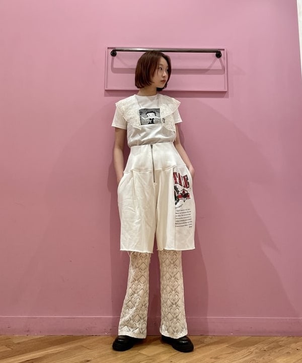 水野 萌香さんの「BEAMS WOMEN｜Ray BEAMS / カット レース シアー パンツ」を使ったコーディネート