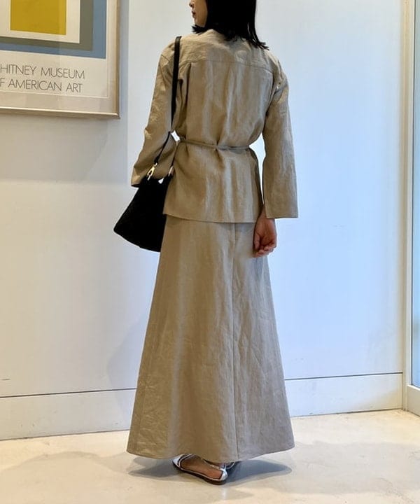 山田 千遥さんの「BEAMS WOMEN｜リネン シンプルロングスカート .M」を使ったコーディネート