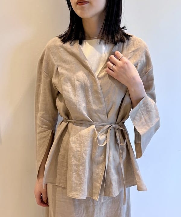 山田 千遥さんの「BEAMS WOMEN｜リネン シンプルロングスカート .M」を使ったコーディネート