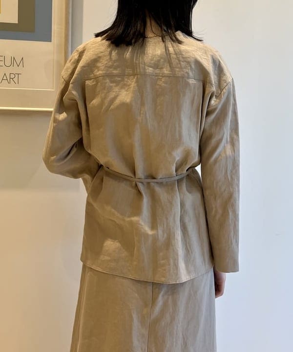 山田 千遥さんの「BEAMS WOMEN｜リネン シンプルロングスカート .M」を使ったコーディネート