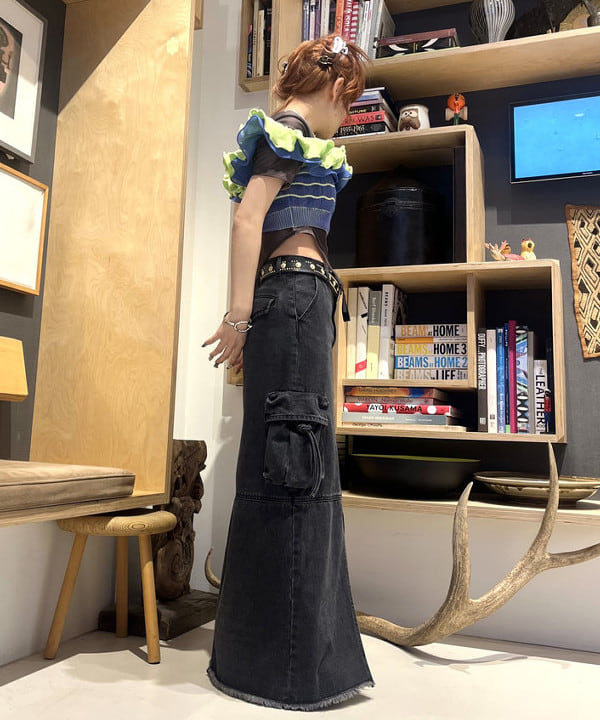 コスゲさんの「BEAMS WOMEN｜Ray BEAMS / デニム カーゴ スカート」を使ったコーディネート