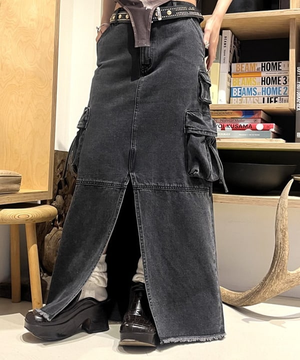 コスゲさんの「BEAMS WOMEN｜Ray BEAMS / デニム カーゴ スカート」を使ったコーディネート