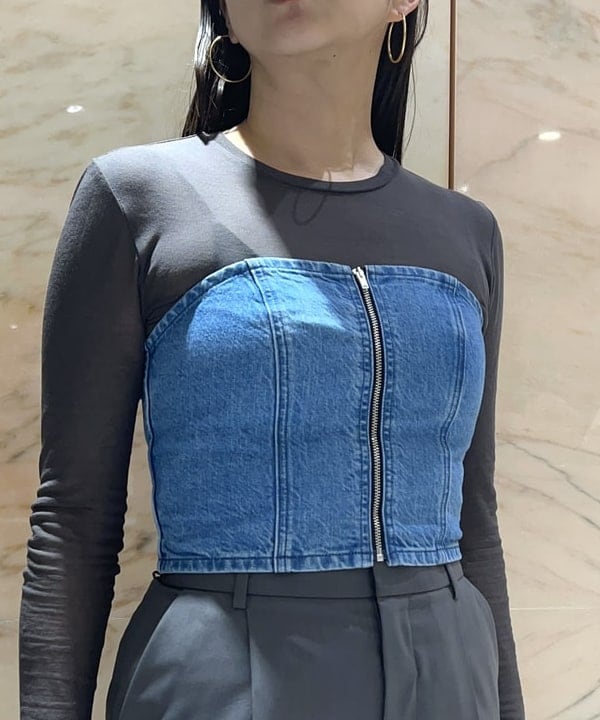 西村 章代さんの「BEAMS WOMEN｜upper hights × Demi-Luxe BEAMS / 別注 THE BUSTIER トップス」を使ったコーディネート