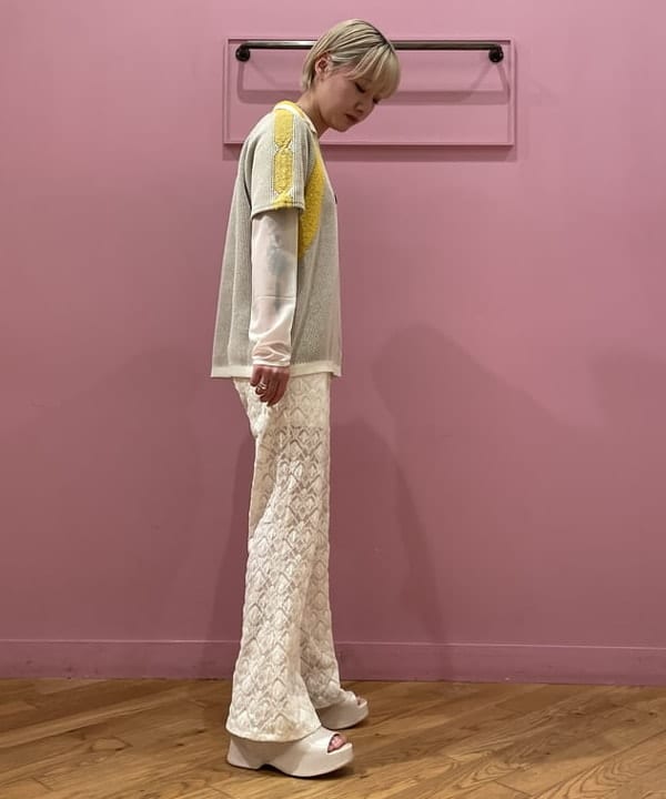 中江梨々香さんの「BEAMS WOMEN｜Ray BEAMS / カット レース シアー パンツ」を使ったコーディネート