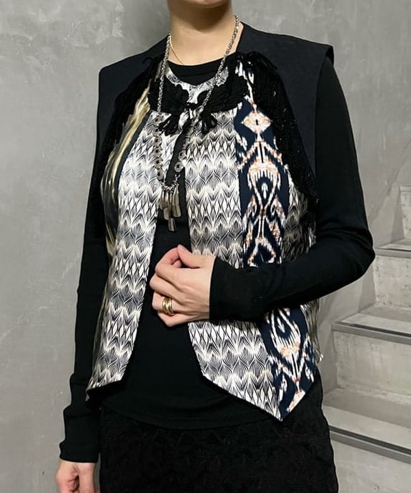 内山 美咲さんの「BEAMS WOMEN｜テレコ リブ クルーネック トップス」を使ったコーディネート