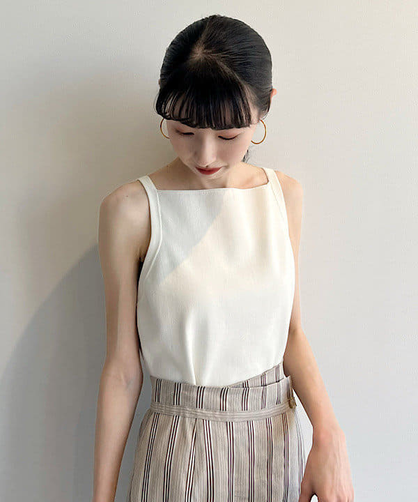 shibataさんの「BEAMS WOMEN｜Demi-Luxe BEAMS / リネン混 ストライプ シャツ」を使ったコーディネート