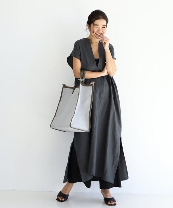 美品 デミルクスビームス リネン ワンピース サイズ36 目黒越子 美品 デミルクスビームス リネン ワンピース サイズ36 目黒越子