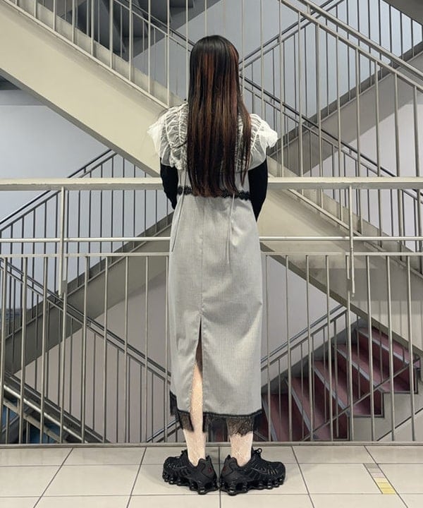 もえのさんの「BEAMS WOMEN｜テレコ リブ クルーネック トップス」を使ったコーディネート