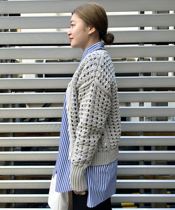 千田 静香さんの「BEAMS WOMEN｜VIOLAd’ORO / ジーノ メッシュ トートバッグ M」を使ったコーディネート