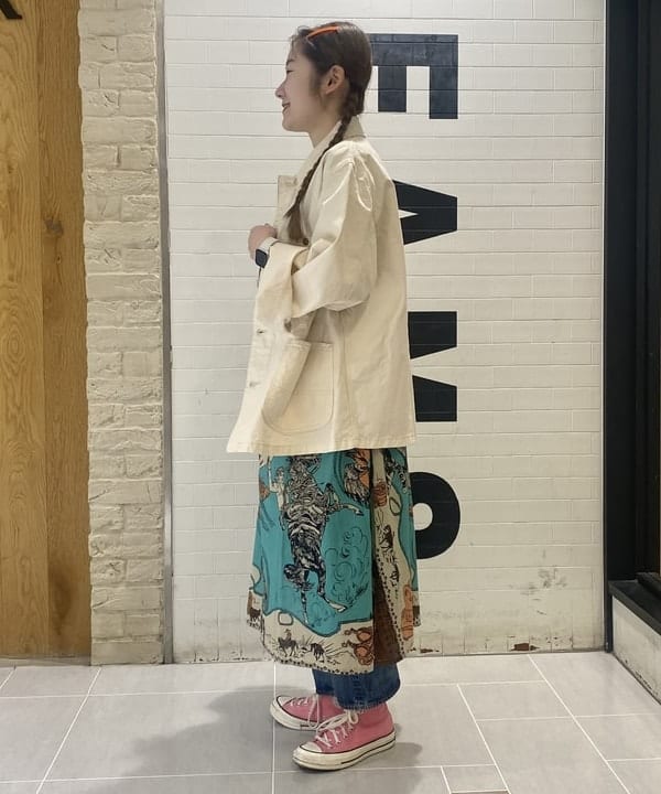 木村 海侑さんの「BEAMS WOMEN｜WAREHOUSE & CO. / 別注 ステンシル13 Tシャツ」を使ったコーディネート