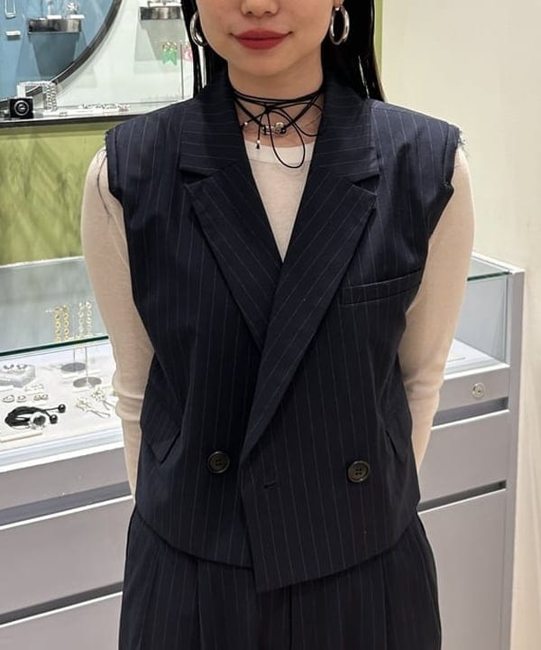 ayaneさんの「BEAMS WOMEN｜テレコ リブ クルーネック トップス」を使ったコーディネート