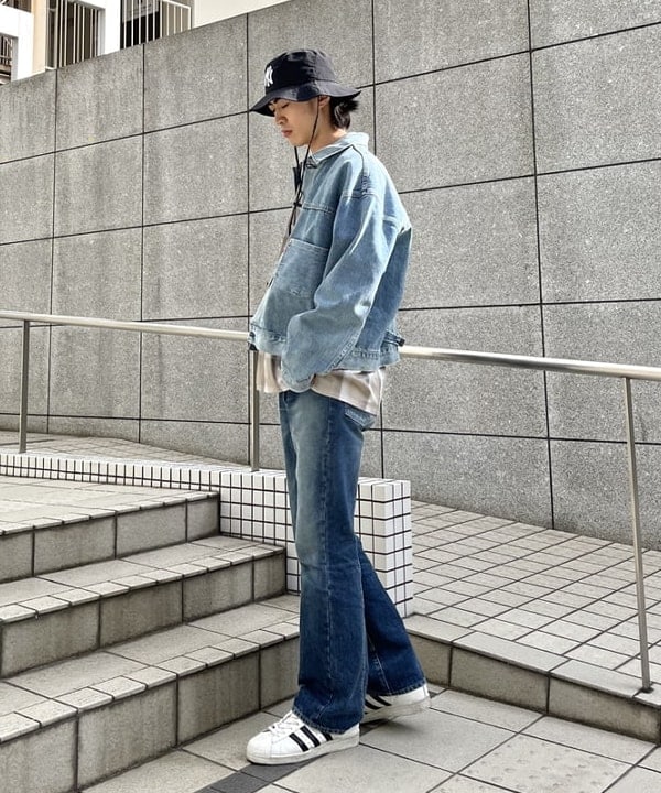 平柳 楓馬さんの「BEAMS WOMEN｜BEAMS / オンブレチェック オープンカラー シャツ」を使ったコーディネート