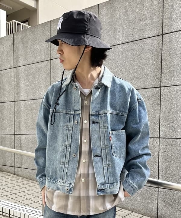 平柳 楓馬さんの「BEAMS WOMEN｜BEAMS / オンブレチェック オープンカラー シャツ」を使ったコーディネート