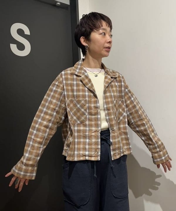 矢野(青木)優香さんの「BEAMS WOMEN｜BEAMS BOY / リブ クルー 7分袖 カットソー」を使ったコーディネート
