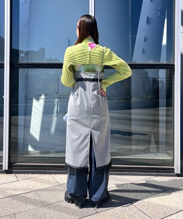 ちりこさんの「BEAMS WOMEN｜Ray BEAMS / レース トリム キャミ ワンピース」を使ったコーディネート