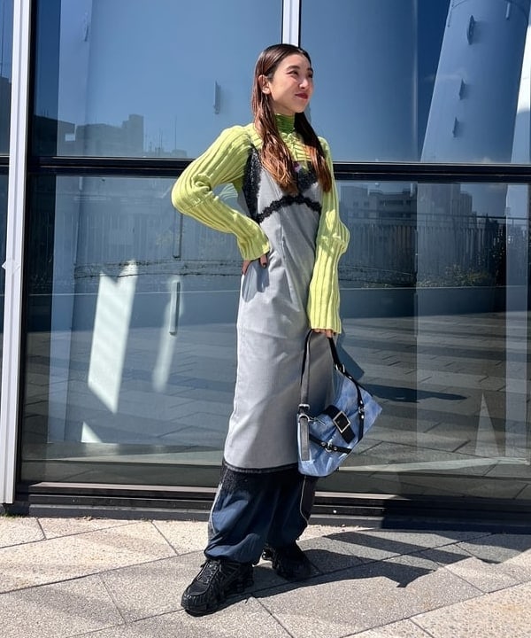 ちりこさんの「BEAMS WOMEN｜Ray BEAMS / レース トリム キャミ ワンピース」を使ったコーディネート