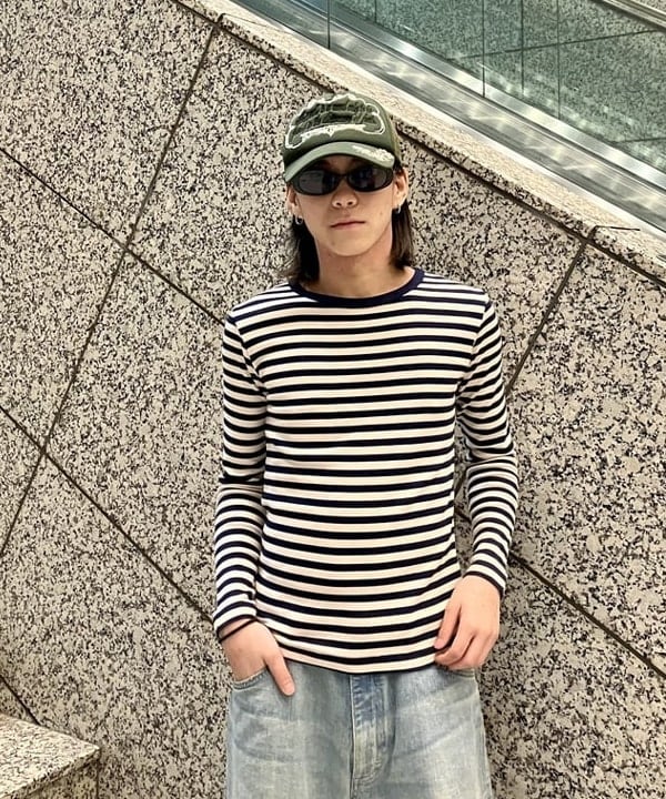 はるひむさんの「BEAMS WOMEN｜BEAMS BOY / フライス 1cm ボーダー」を使ったコーディネート