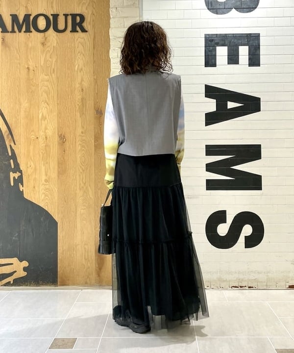 カタヤマ アヤさんの「BEAMS WOMEN｜Ray BEAMS / チュール キリカエ ティアード スカート」を使ったコーディネート