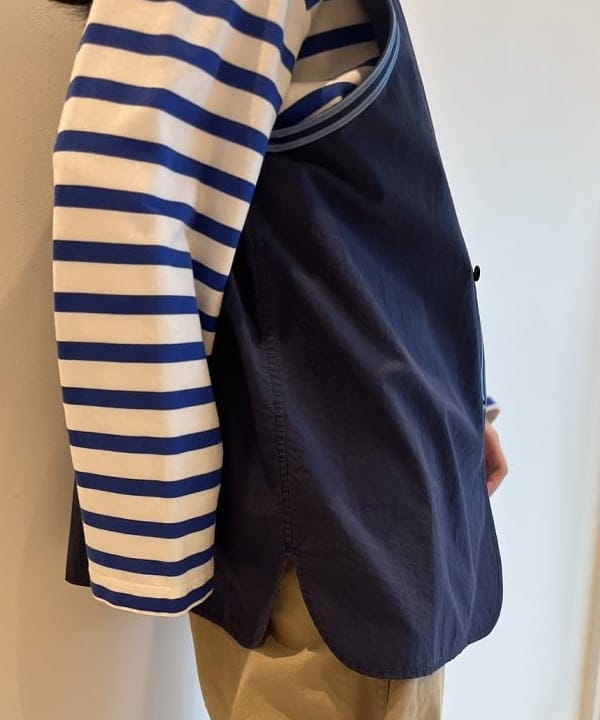 ミナミマリコさんの「BEAMS WOMEN｜ナバルボーダー ビッグ ボートネック カットソー」を使ったコーディネート