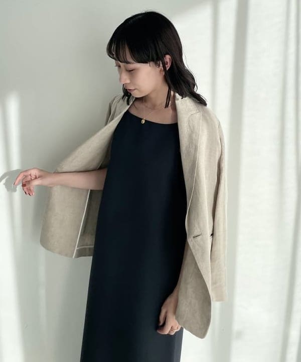 cammyさんの「BEAMS WOMEN｜Demi-Luxe BEAMS /  ダブル ブレスト リネン ジャケット」を使ったコーディネート