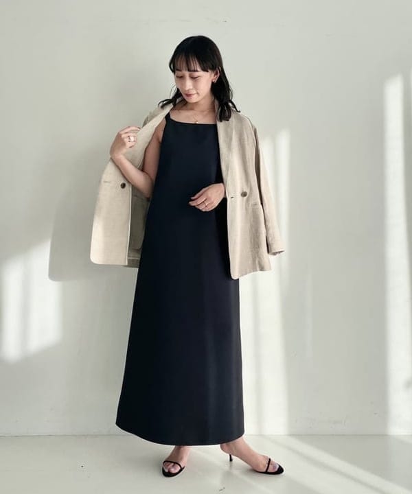 cammyさんの「BEAMS WOMEN｜Demi-Luxe BEAMS /  ダブル ブレスト リネン ジャケット」を使ったコーディネート