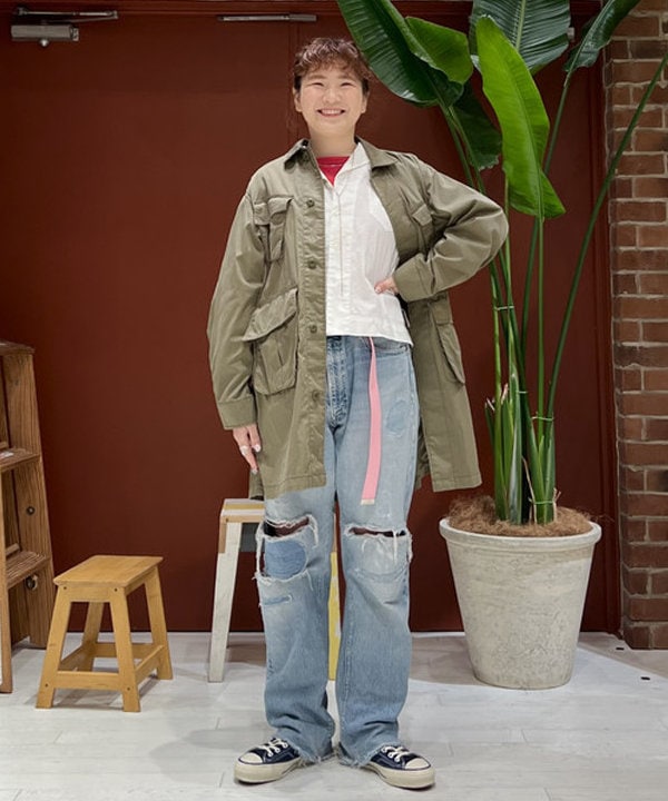 エノモト アミさんの「BEAMS WOMEN｜BEAMS BOY / USA テープベルト NEW」を使ったコーディネート