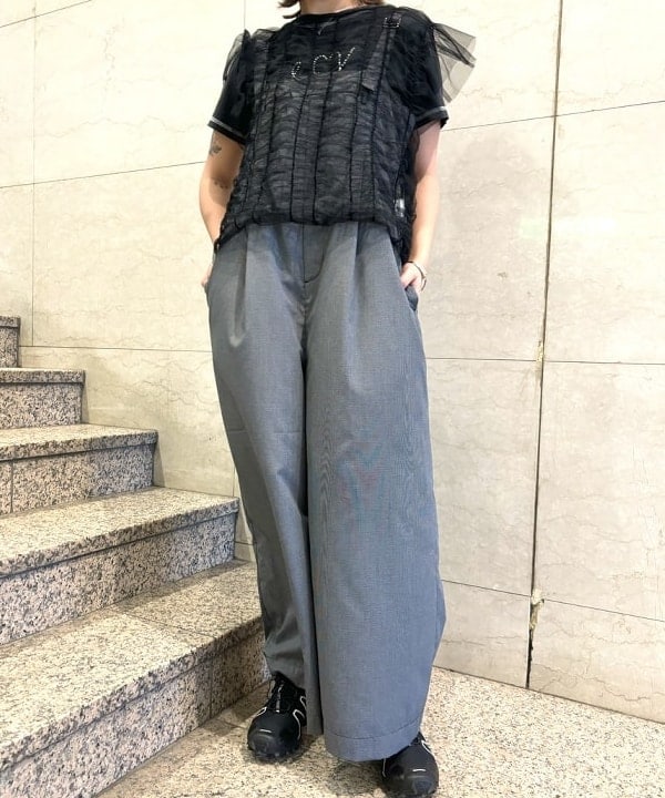 あすかさんの「BEAMS WOMEN｜RayBEAMS / チェック ワイド サロペット」を使ったコーディネート