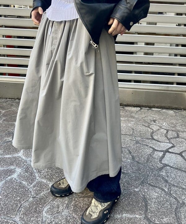 翔さんの「BEAMS WOMEN｜ワイドフィット 4ポケット レザー ブルゾン」を使ったコーディネート