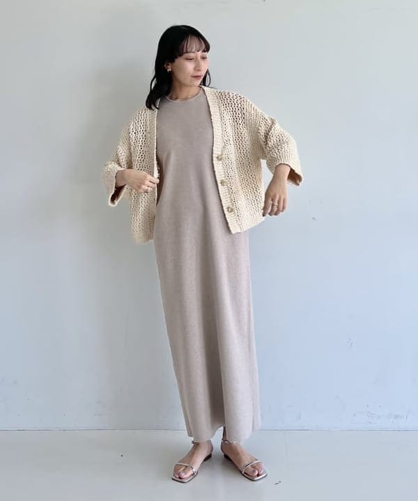 cammyさんの「BEAMS WOMEN｜Demi-Luxe BEAMS / スラブ アイレット Vネック カーディガン」を使ったコーディネート