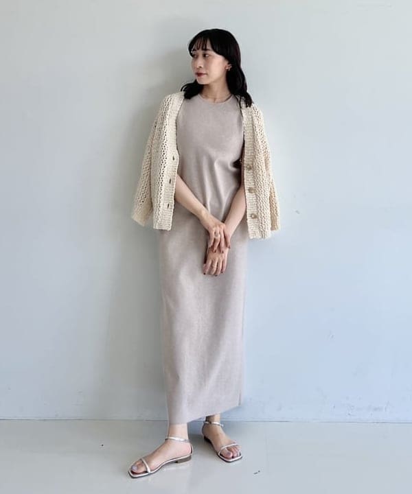 cammyさんの「BEAMS WOMEN｜Demi-Luxe BEAMS / スラブ アイレット Vネック カーディガン」を使ったコーディネート