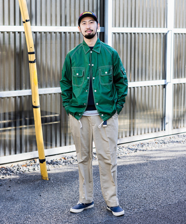 ビームスプラス　定番スラックス　L サイズ　コーデュラナイロン BEAMS+（ビームスプラス） スラックス 1 Pleat Travel Comfort Cloth