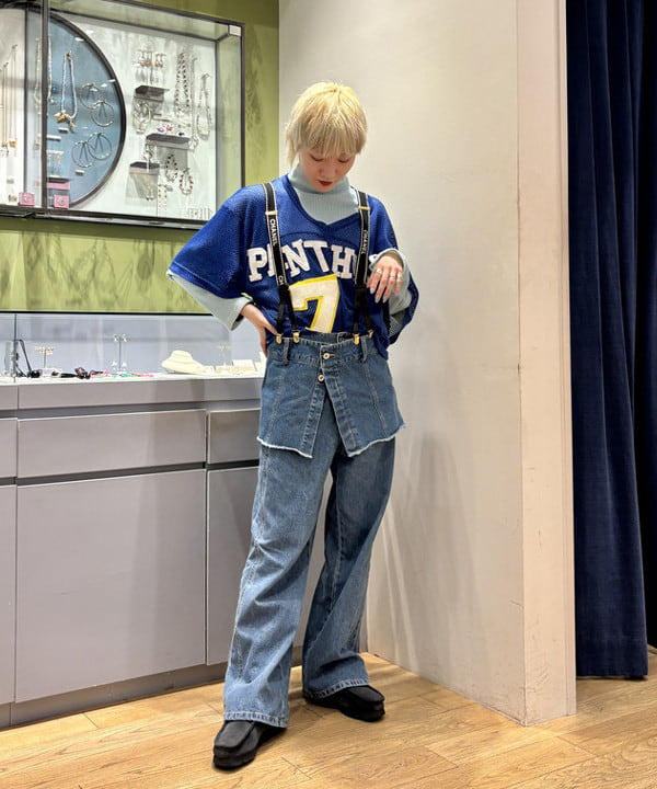 シミズ ネネさんの「BEAMS WOMEN｜Ray BEAMS / デニム ビスチェ」を使ったコーディネート