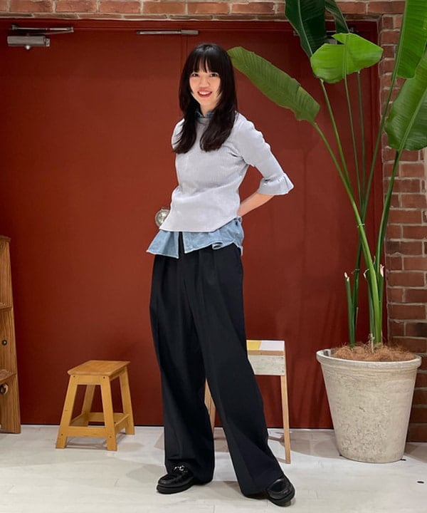 サカサイスズカさんの「BEAMS WOMEN｜maturely / Rame Frill Rib 5Sleeves」を使ったコーディネート