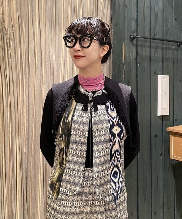 マツド ユメカさんの「BEAMS WOMEN｜テレコ リブ クルーネック トップス」を使ったコーディネート