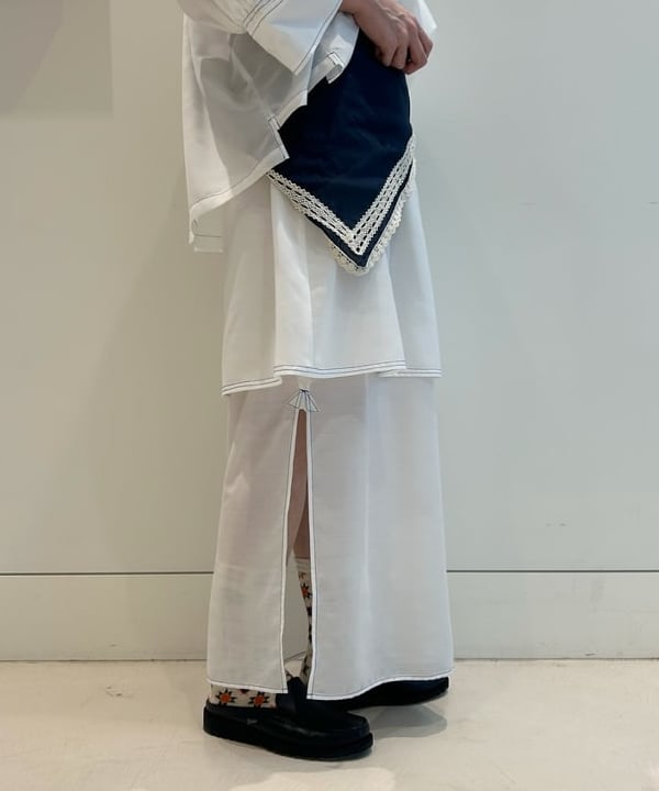 清水 彩乃さんの「BEAMS WOMEN｜maturely / Lawn Layard Stitch Skirt」を使ったコーディネート