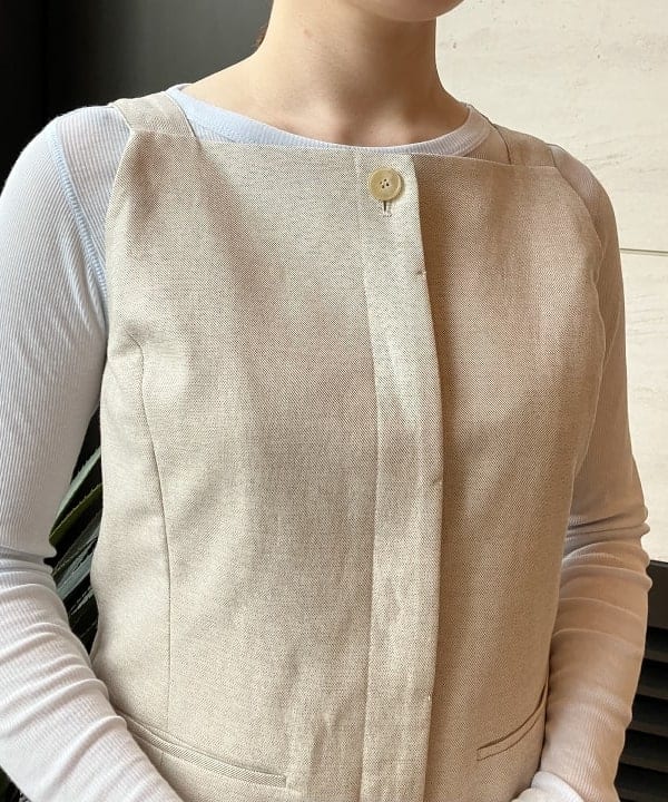 SAKAIさんの「BEAMS WOMEN｜Demi-Luxe BEAMS / リネン混 ストライプ スカート」を使ったコーディネート