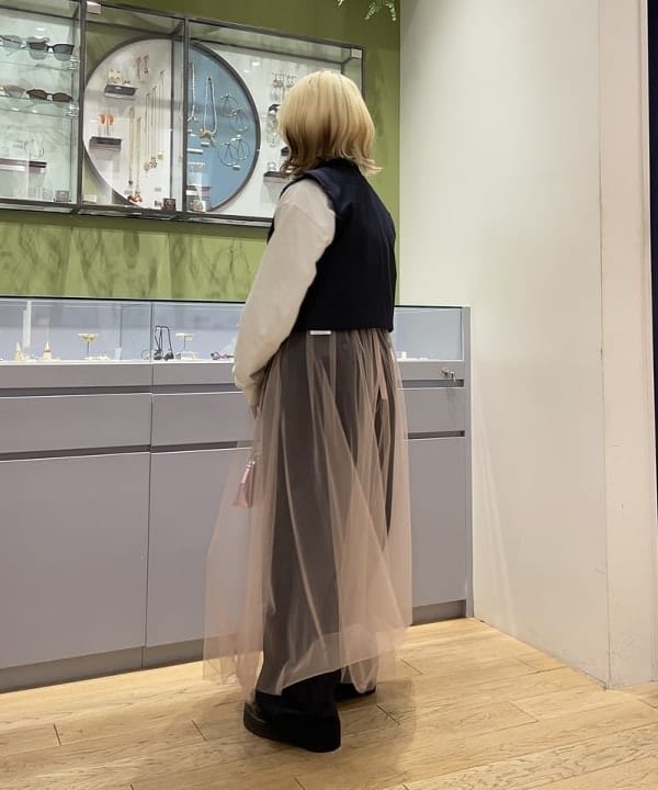 chikaさんの「BEAMS WOMEN｜マリンチェーン マンテル ハート ネックレス」を使ったコーディネート