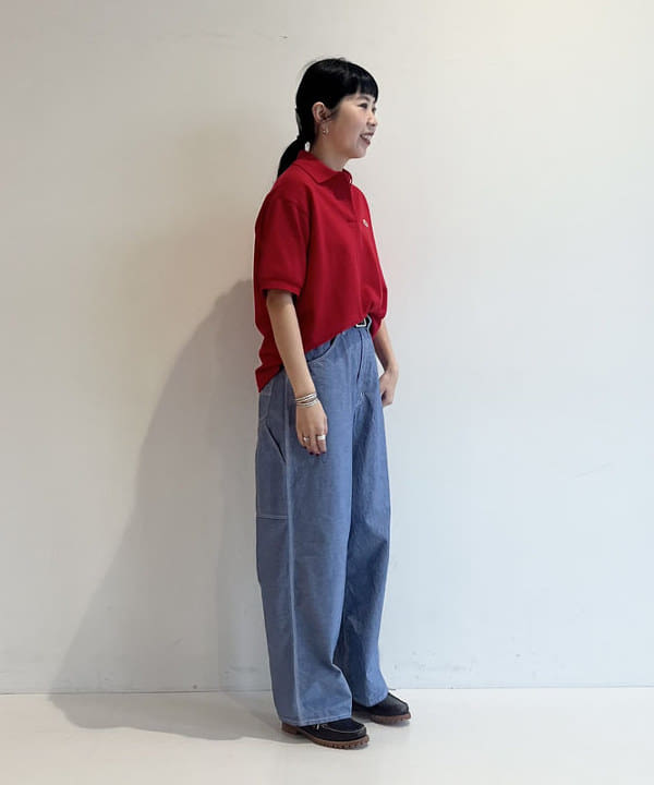 ミナミマリコさんの「BEAMS WOMEN｜BEAMS BOY / シャンブレー ペインター パンツ」を使ったコーディネート