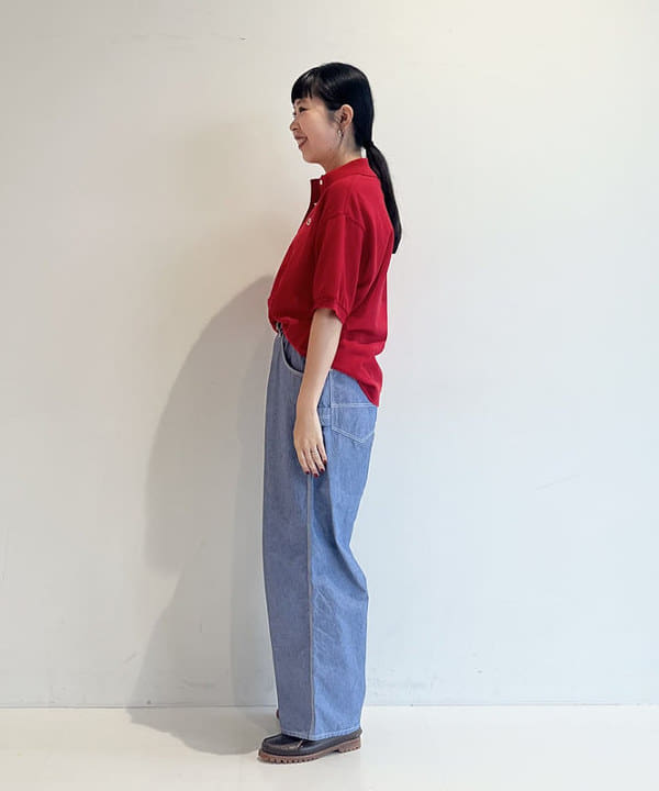 ミナミマリコさんの「BEAMS WOMEN｜BEAMS BOY / シャンブレー ペインター パンツ」を使ったコーディネート