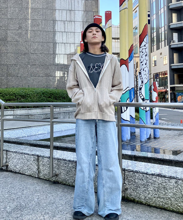 はるひむさんの「BEAMS WOMEN｜メッシュ ジップ フーディ」を使ったコーディネート