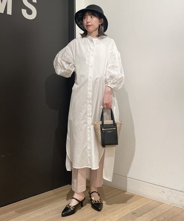 makita mikaさんの「BEAMS WOMEN｜【別注】TICCA / レース パフスリーブワンピース」を使ったコーディネート