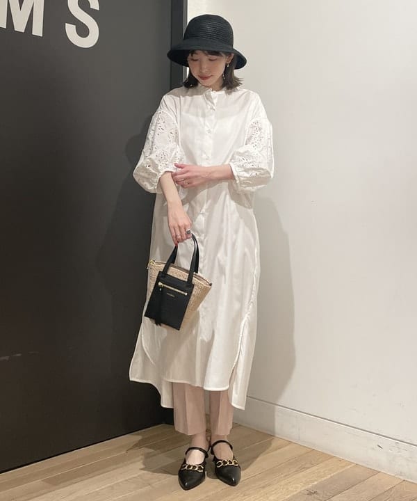 makita mikaさんの「BEAMS WOMEN｜【別注】TICCA / レース パフスリーブワンピース」を使ったコーディネート