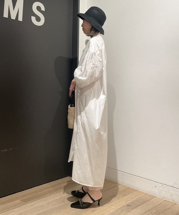 makita mikaさんの「BEAMS WOMEN｜【別注】TICCA / レース パフスリーブワンピース」を使ったコーディネート