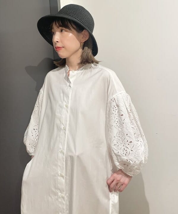 makita mikaさんの「BEAMS WOMEN｜【別注】TICCA / レース パフスリーブワンピース」を使ったコーディネート