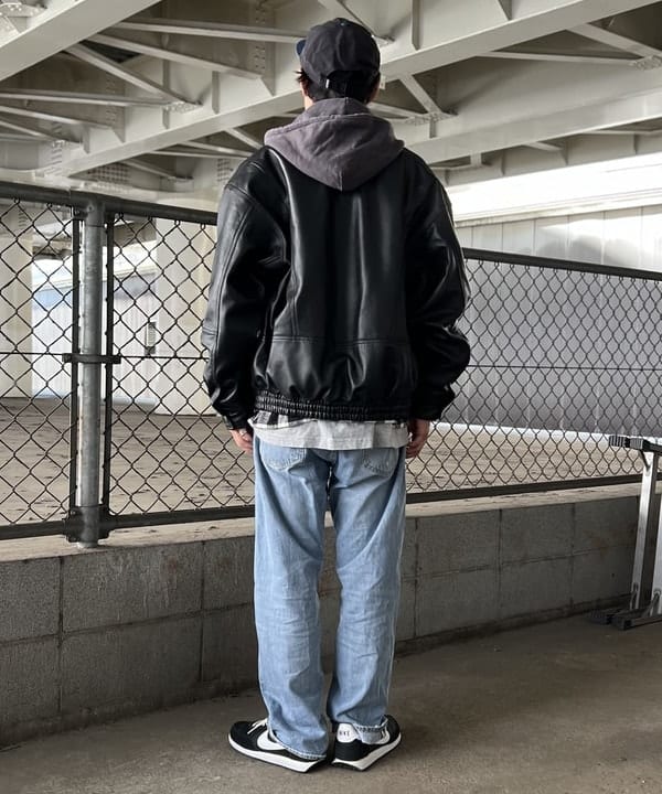ザキサンさんの「BEAMS WOMEN｜レザー ブルゾン」を使ったコーディネート
