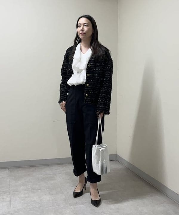 関 桂子さんの「BEAMS WOMEN｜NOMADIS / LIEN イントレチャート  バッグ」を使ったコーディネート
