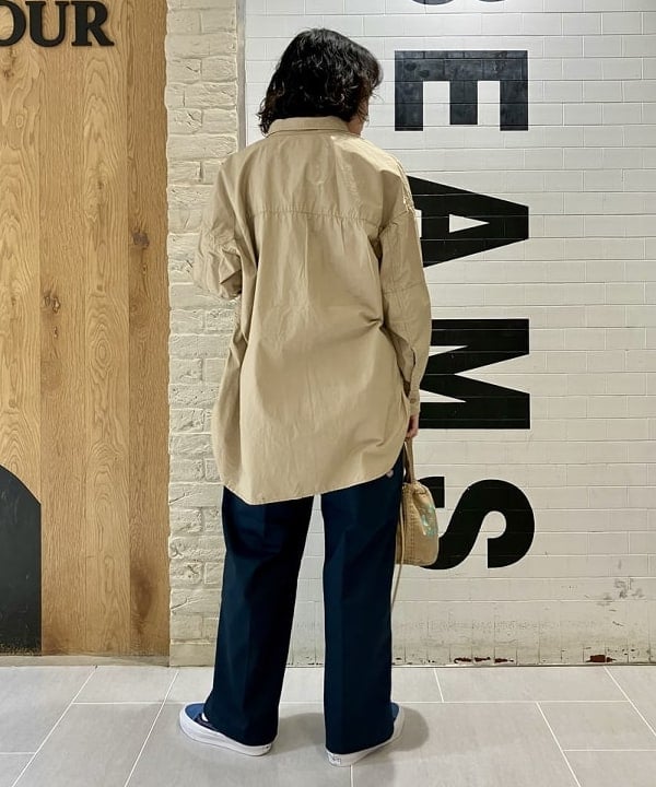 小原 もこさんの「BEAMS WOMEN｜【別注】Healthknit / ワッフル ボーダー Tシャツ」を使ったコーディネート