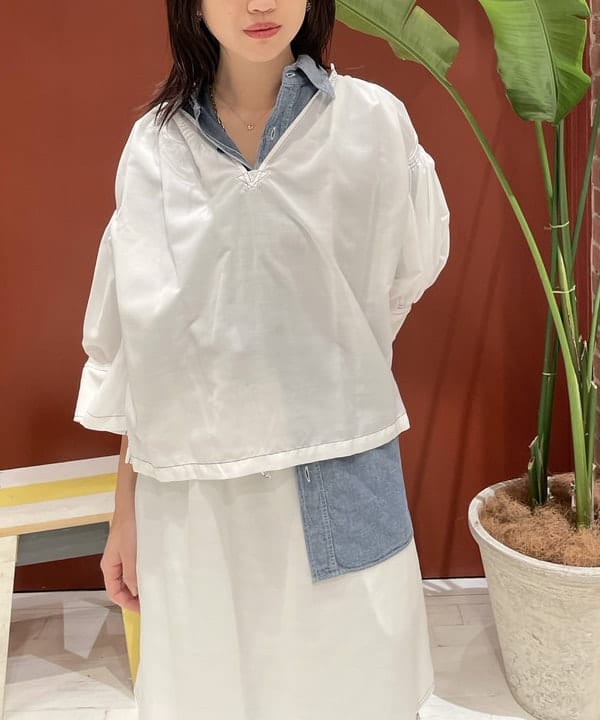 サカサイスズカさんの「BEAMS WOMEN｜maturely / Lawn Gather Stitch Smock」を使ったコーディネート