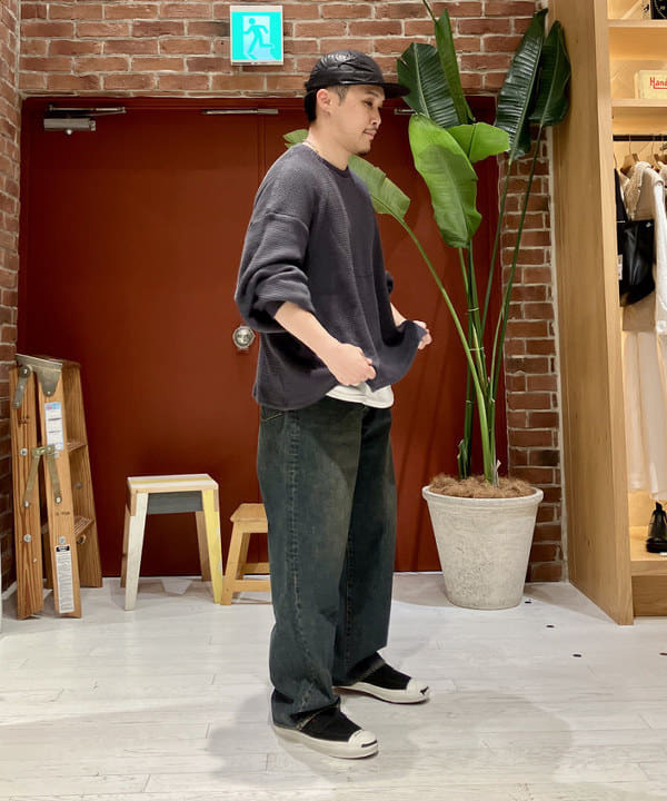 くりちゃんさんの「BEAMS WOMEN｜BEAMS / ワイドフィット デニムパンツ」を使ったコーディネート